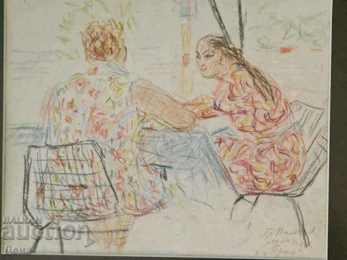 Grigor Naydenov drawing, 1972. with price 250.00 BGN | € 127.82 Grigor Naydenov drawing, 1972. with price 250.00 BGN | € 127.82