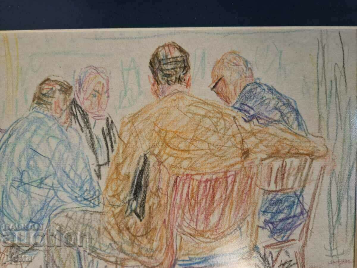 Delivery of Grigor Naydenov drawing, 1973. Delivery of Grigor Naydenov drawing, 1973.