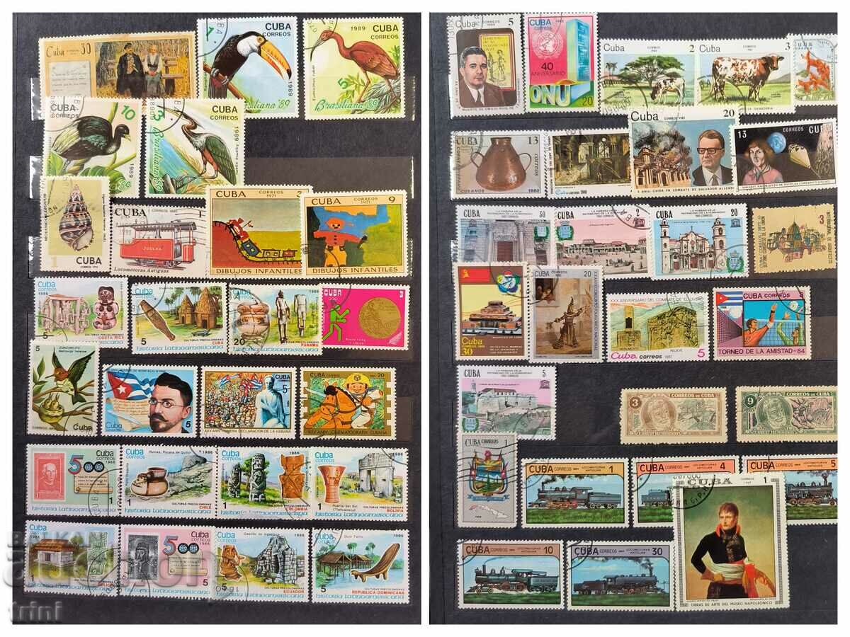 Куба лот пощенски марки 52 броя