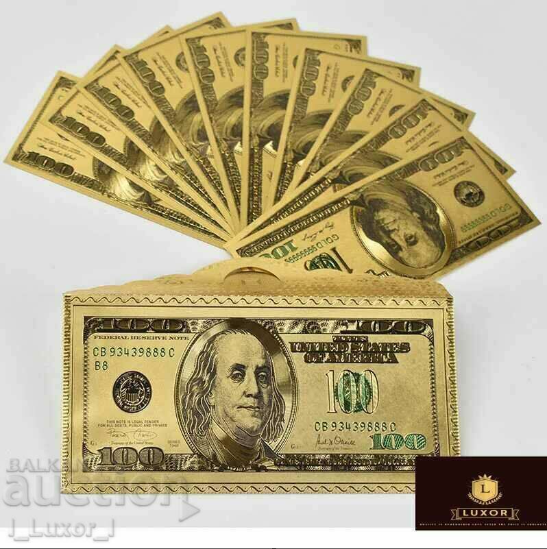 Golden One Hundred Dollar Bill