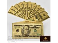 Golden One Hundred Dollar Bill