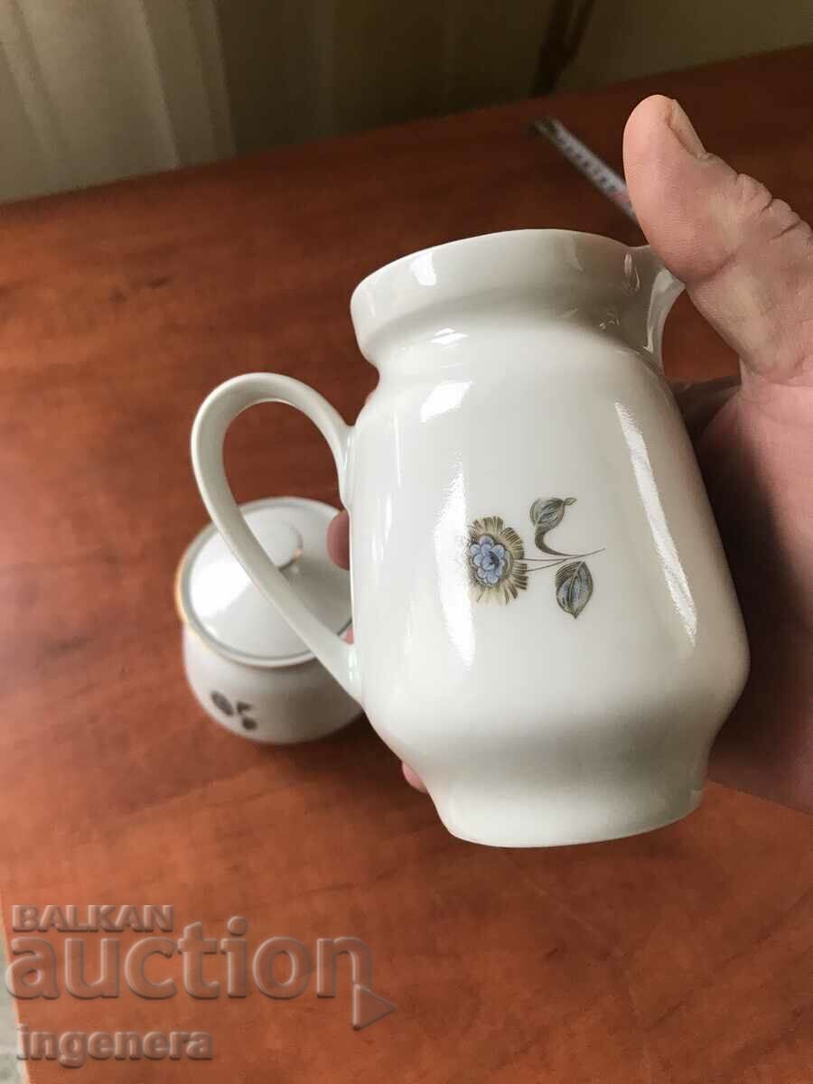 PORCELAIN JUG AND SUGAR BULGARIA - 5 PORCELAIN JUG AND SUGAR BULGARIA - 5