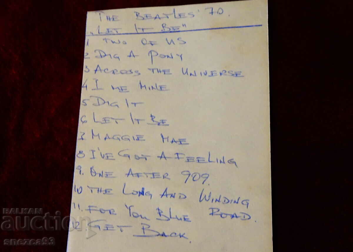 Sony CHF60 Beatles album Let It Be audiocassette. - 7 Sony CHF60 Beatles album Let It Be audiocassette. - 7