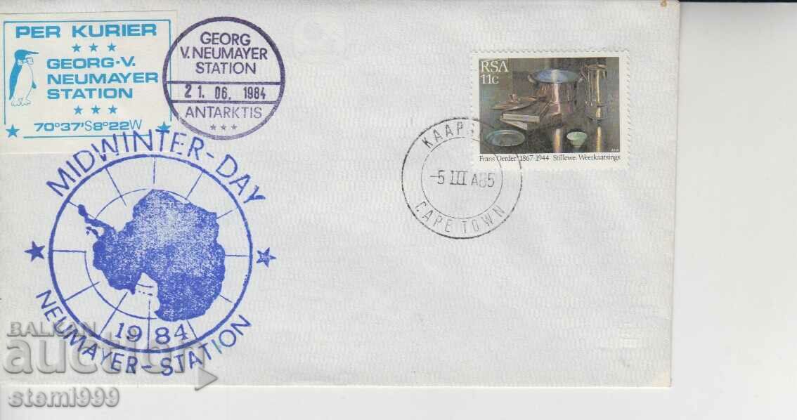 Първодневен пощенски плик Антарктида
