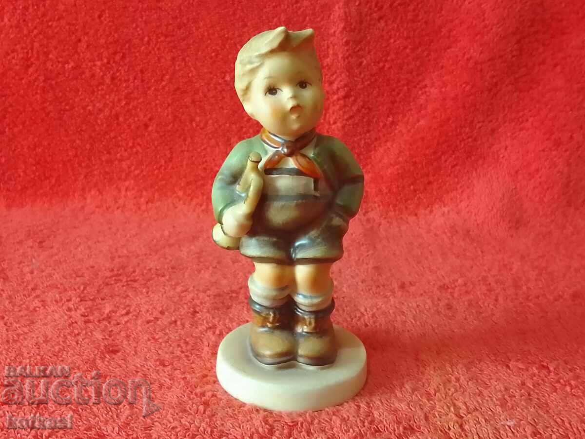Old porcelain figure boy child musician Goebel Hummel Old porcelain figure boy child musician Goebel Hummel