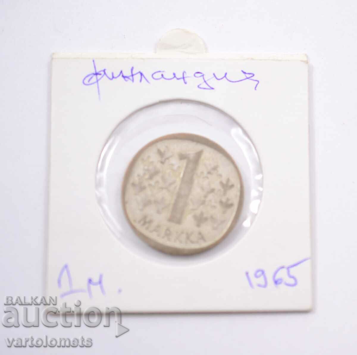 Auction 1 Markka 1965 Silver - Finland Auction 1 Markka 1965 Silver - Finland