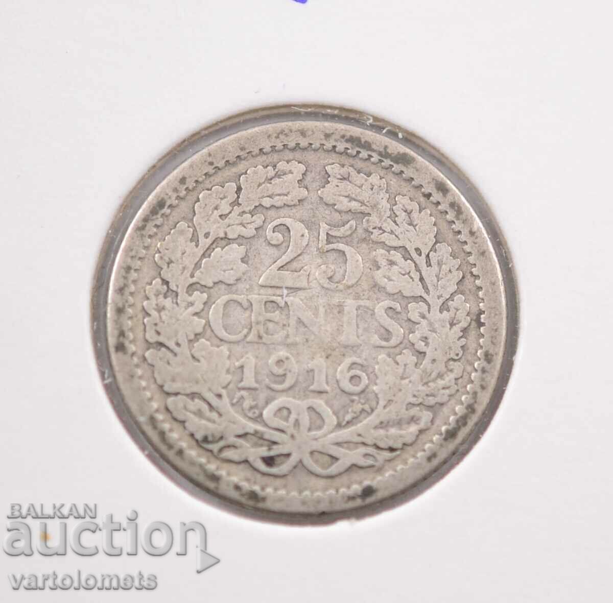 25 cents 1916 - Netherlands