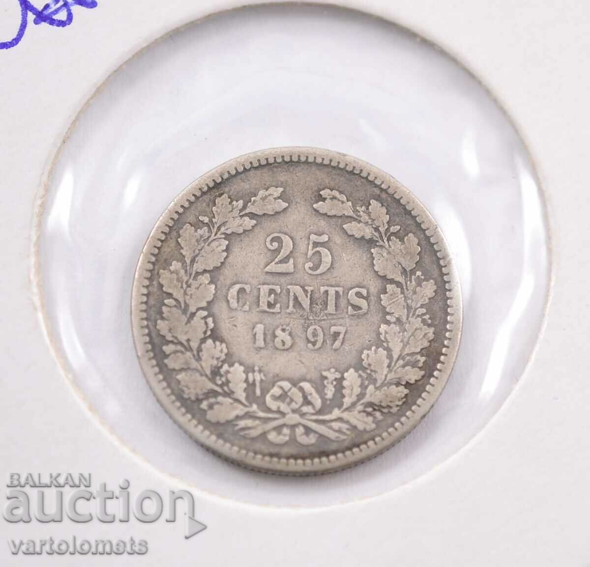 25 cents 1897 - Netherlands