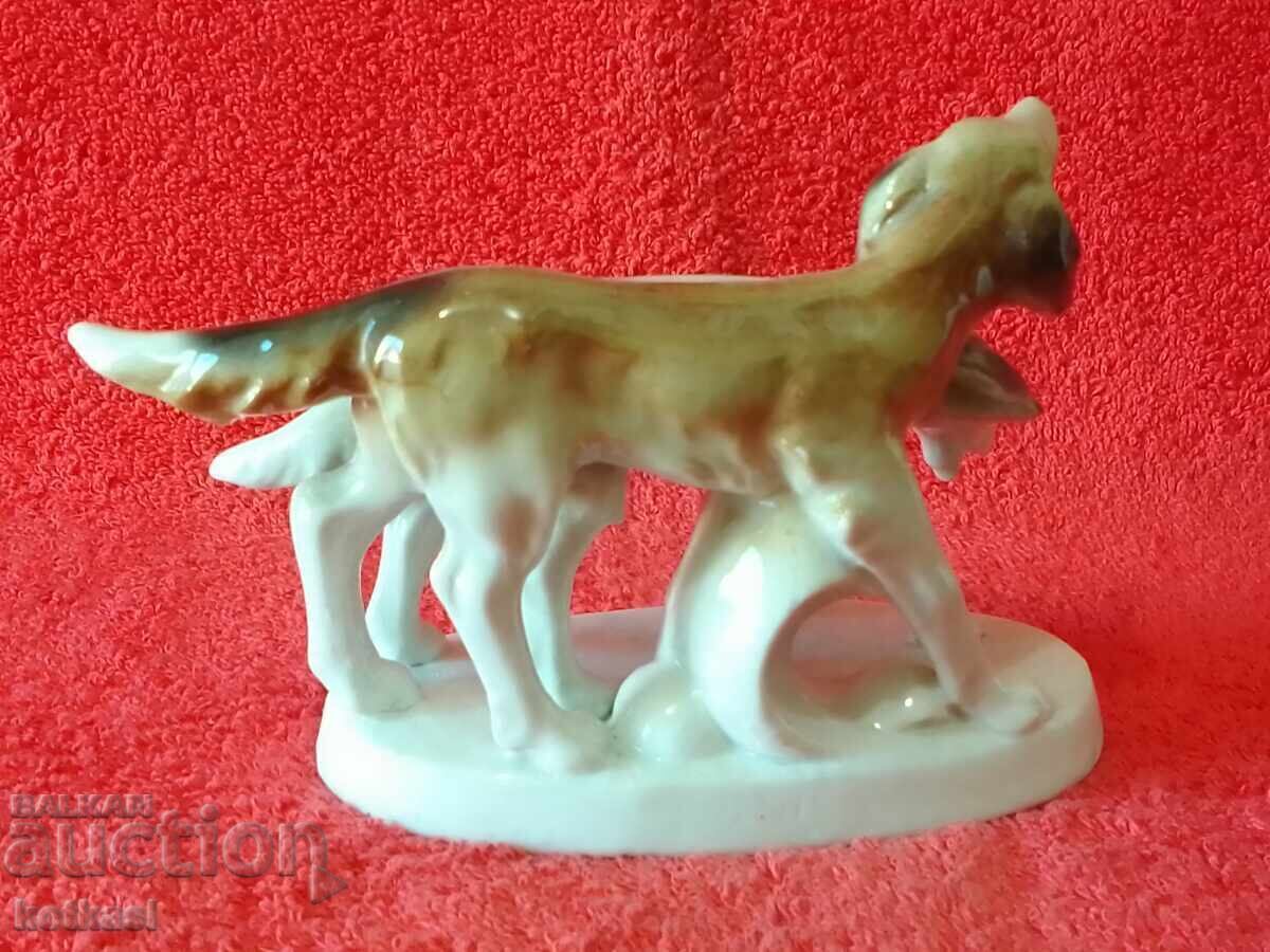 Παλιά πορσελάνινη φιγούρα Two Dogs Γερμανία - 5