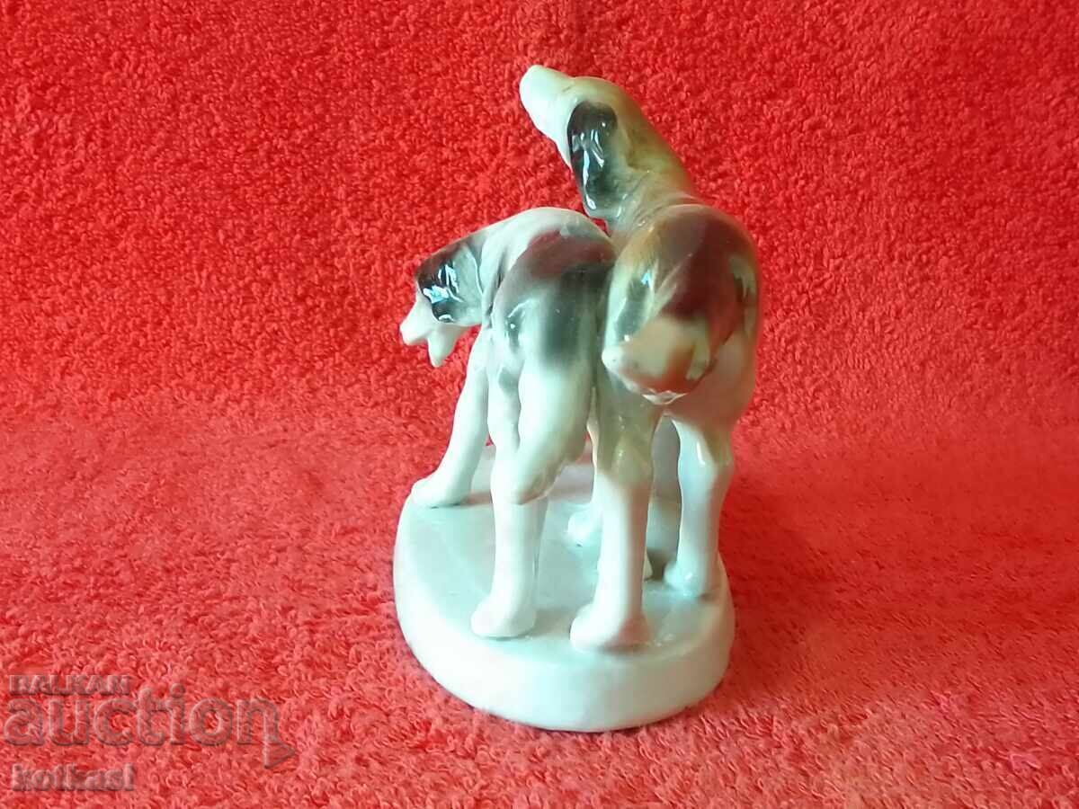 Παλιά πορσελάνινη φιγούρα Two Dogs Γερμανία - 6