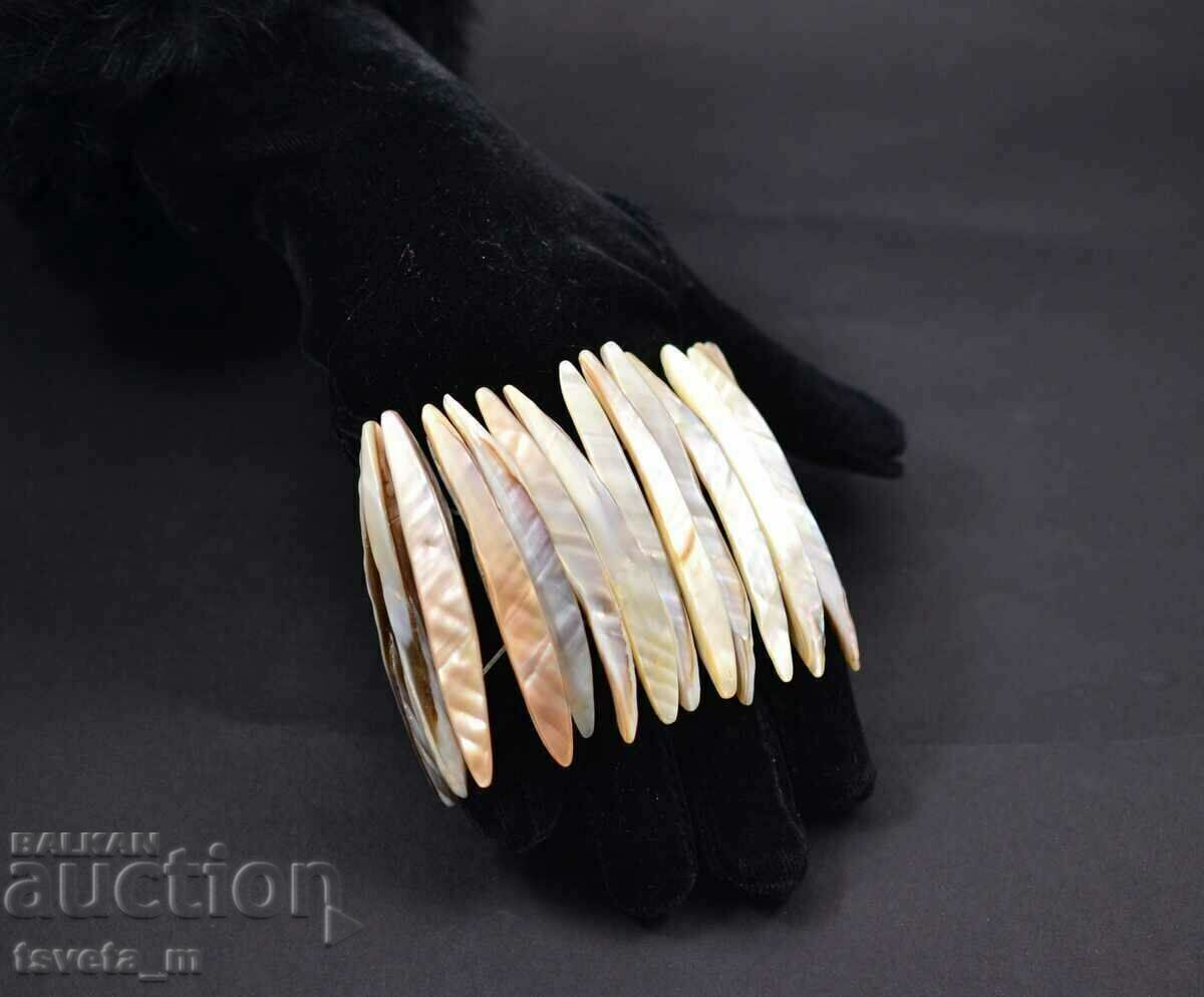 BRACELET mother-of-pearl 70 mm elastic band BRACELET mother-of-pearl 70 mm elastic band