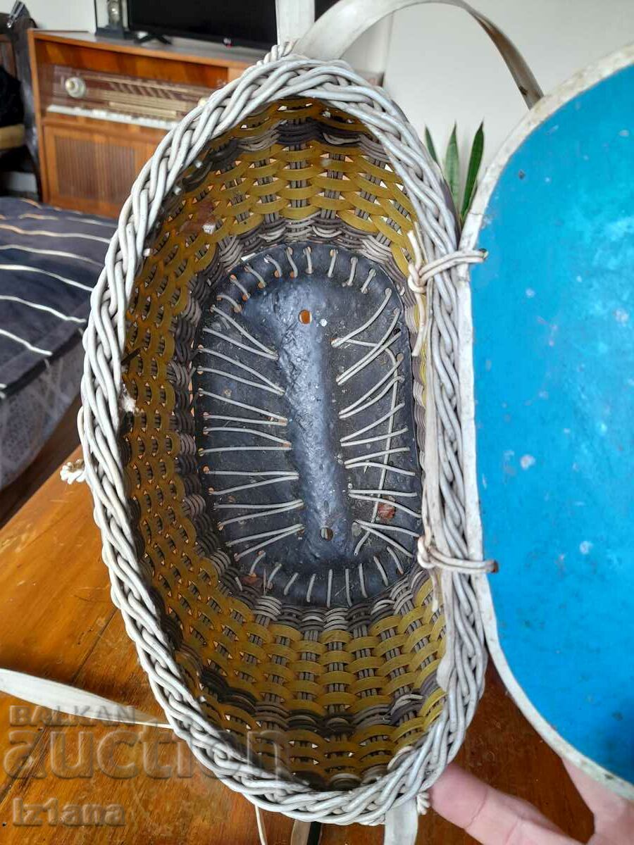 Old wicker fishing basket - 6