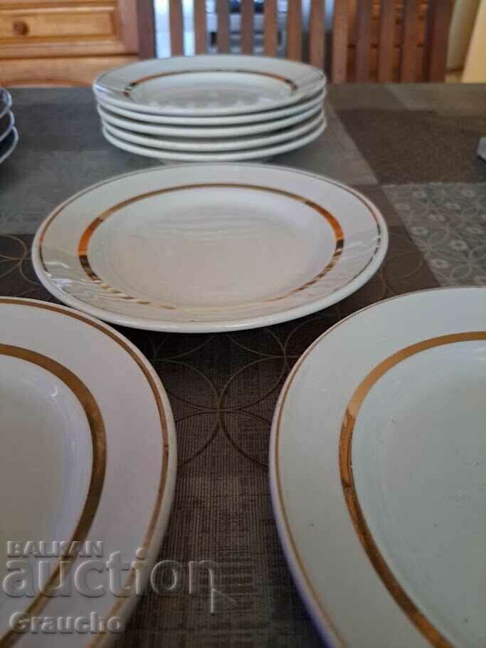 Eight USSR porcelain dessert plates