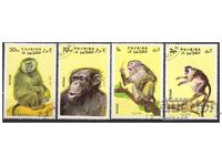 FOUGEIRA 1971 Monkeys small series 4 stamps S.T.O.