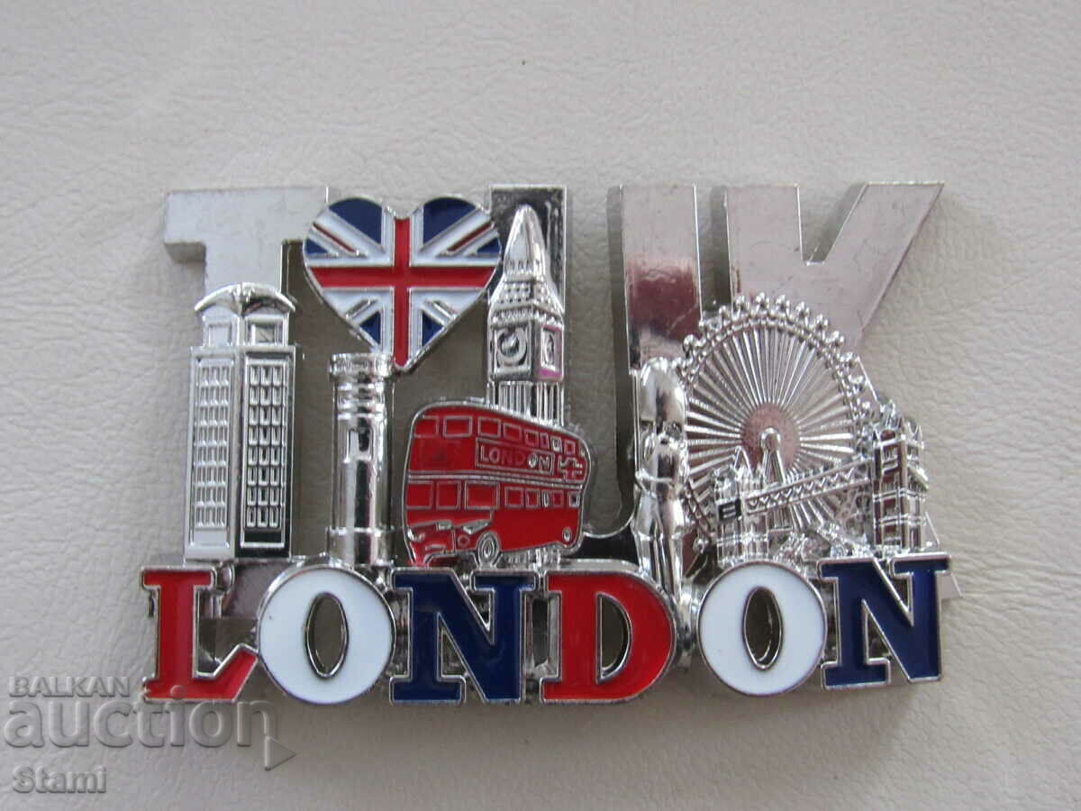 Authentic 3D magnet from London, UK, metal