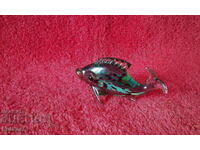 Малката цветна зелена Стъклена Кристална Мурано Риба