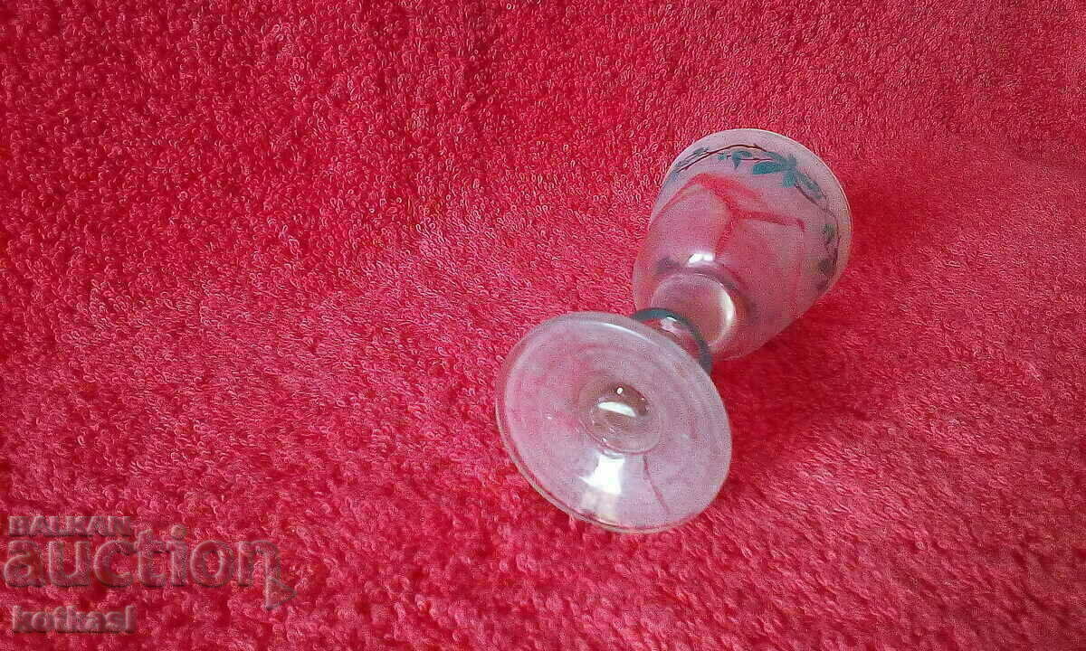 Old glass cup with price 6.50 BGN | € 3.32