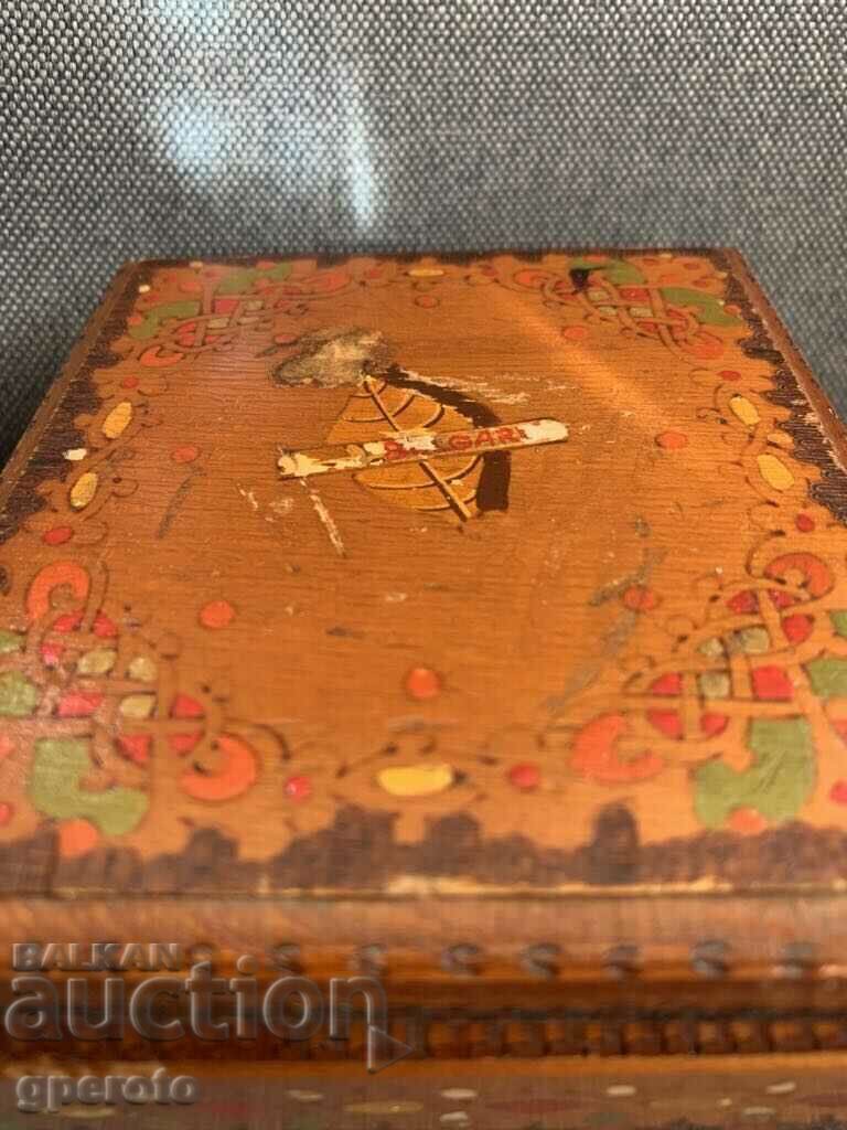 Bulgarian wooden pyrographed ethnic cigarette box-5 with price € 3.00 | 5.87 BGN Bulgarian wooden pyrographed ethnic cigarette box-5 with price € 3.00 | 5.87 BGN
