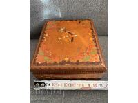 Cutie de țigări etnice bulgărească din lemn pirografat-5