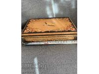 Bulgarian wooden pyrographed ethno cigarette box-10