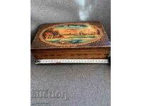 Lemn bulgaresc frumos pictat cutie etnica-1