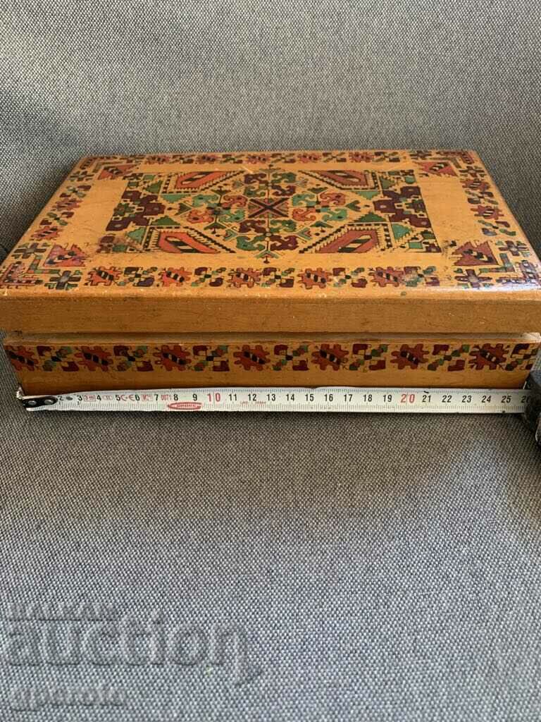 Bulgarian large wooden beautiful ethnic box-2