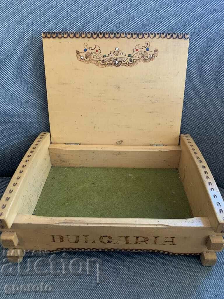 Bulgarian large wooden beautiful ethnic box-11 with price 25.00 BGN | € 12.78
