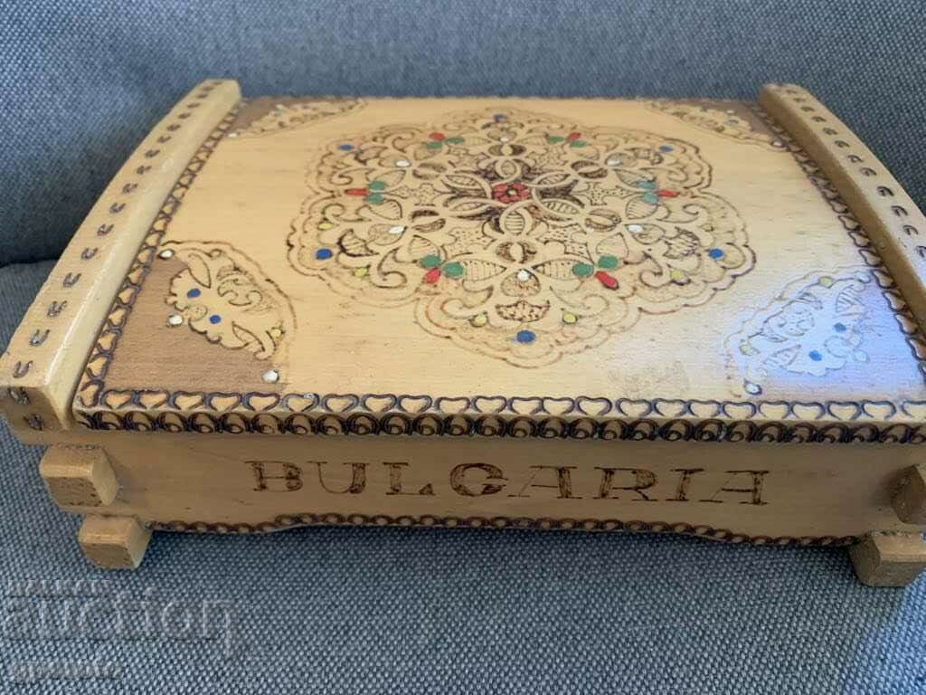 Bulgarian large wooden beautiful ethnic box-11