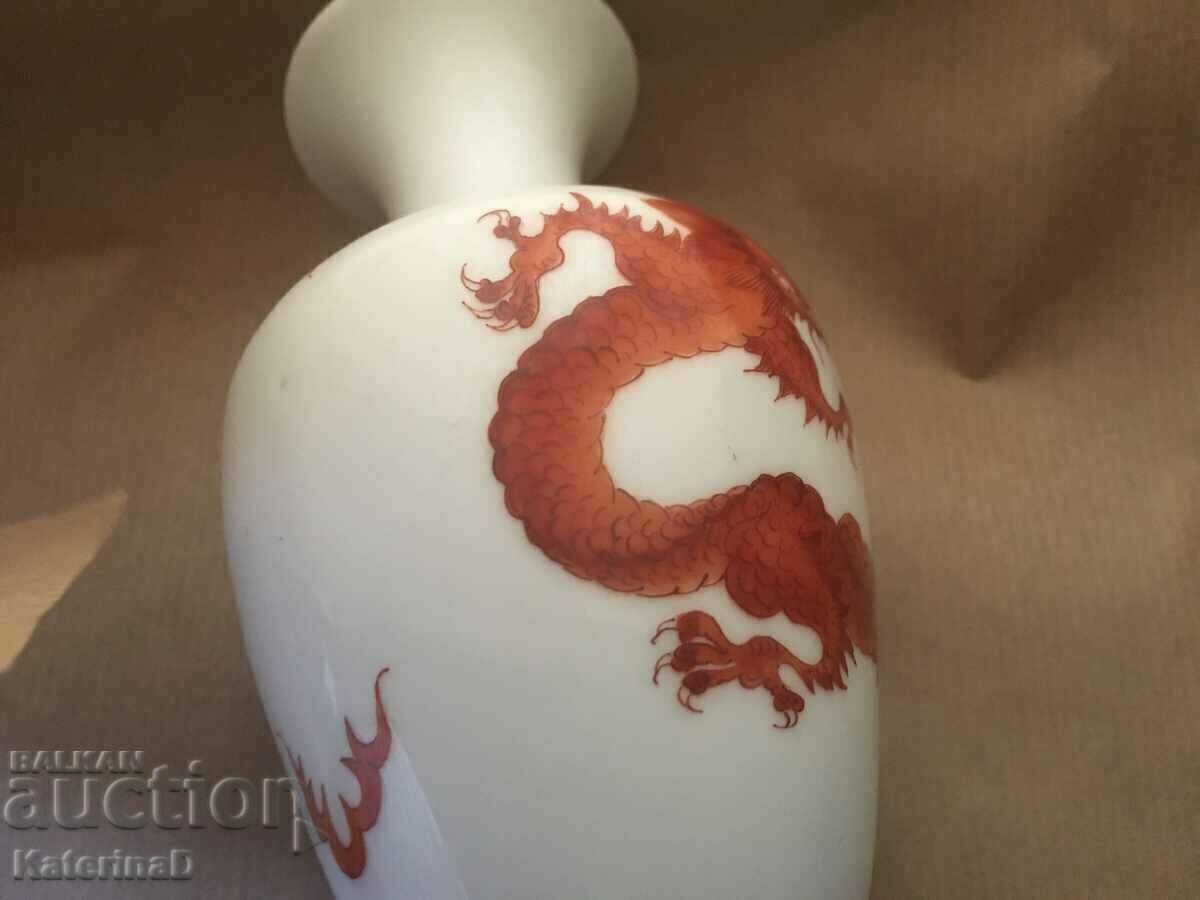 Meissen / Βάζο 1960 / Χειροποίητα Δράκος και φυτικά μοτίβα - 6