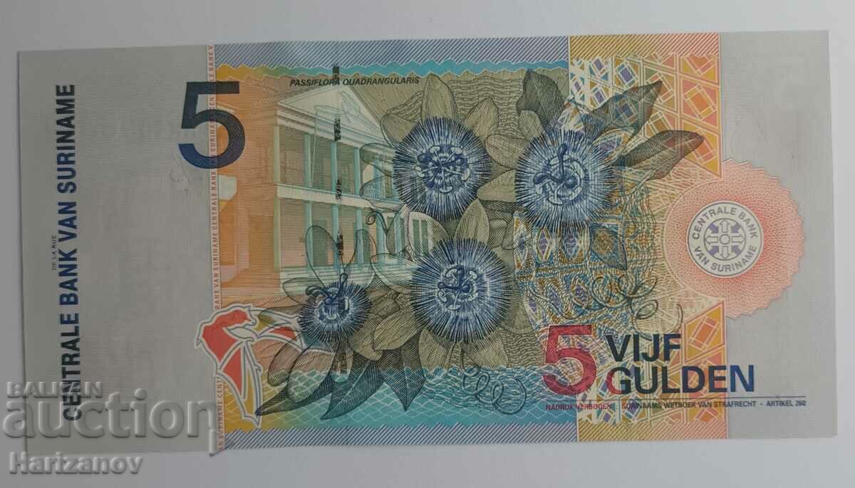 1× 5 Gulden Suriname / 1 x 5 Gulden Suriname UNC!