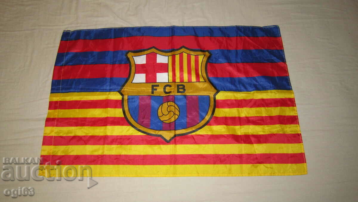 Auction FC Barcelona flags and scarf Auction FC Barcelona flags and scarf
