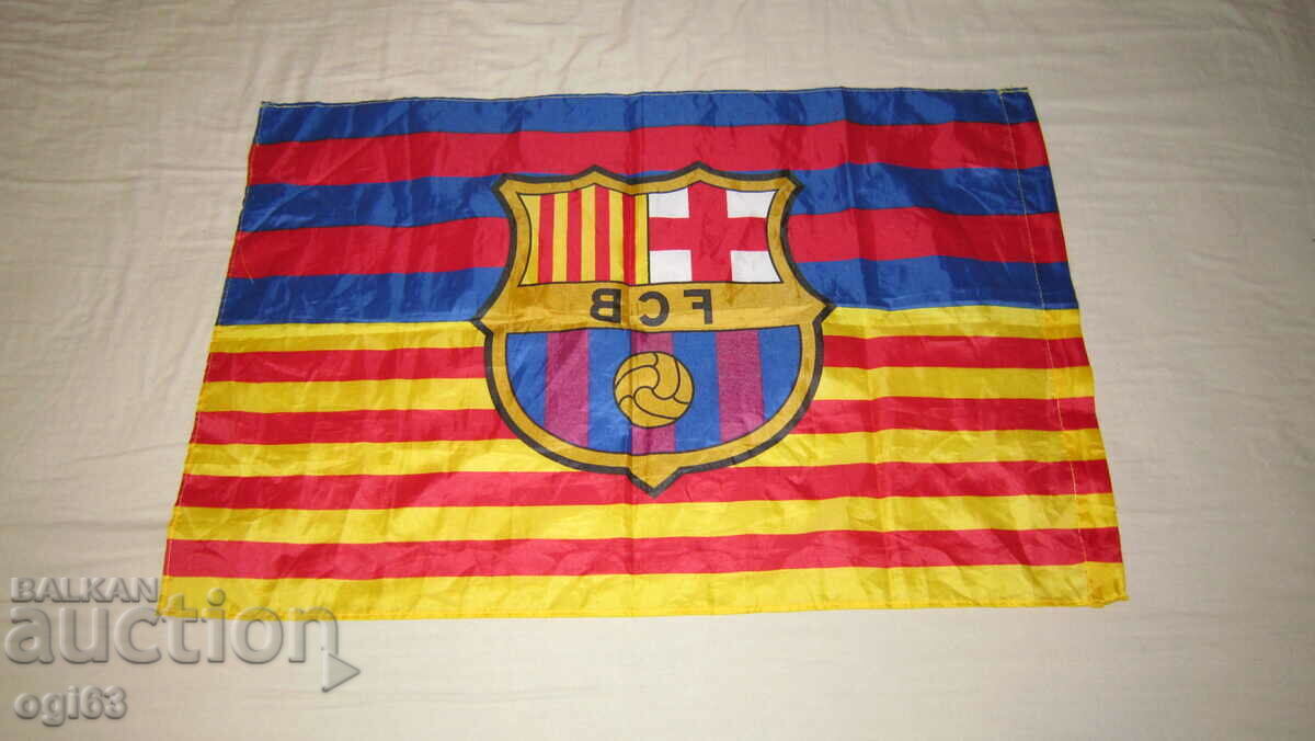 Delivery of FC Barcelona flags and scarf Delivery of FC Barcelona flags and scarf