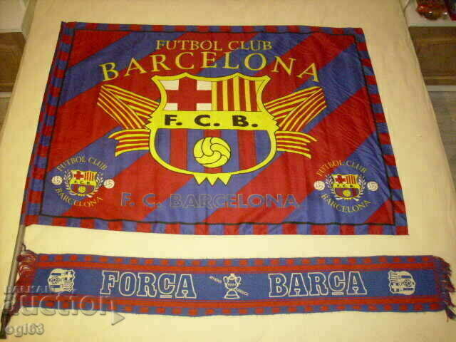 FC Barcelona flags and scarf