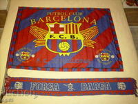 Steagul FC Barcelona și eșarfă