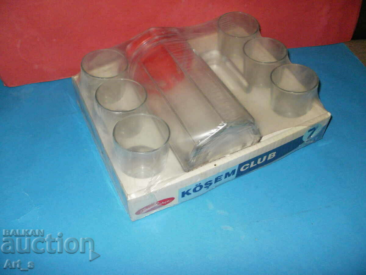 Auction Unused new set of 6 cups and jug from Turkey Auction Unused new set of 6 cups and jug from Turkey