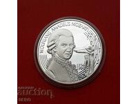 Austria-25 ECU 1996-argintiu-mat-lucios-foarte rar-Mozart