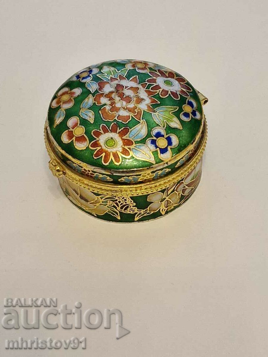 Small Cloisonné floral box