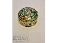 Small Cloisonné floral box