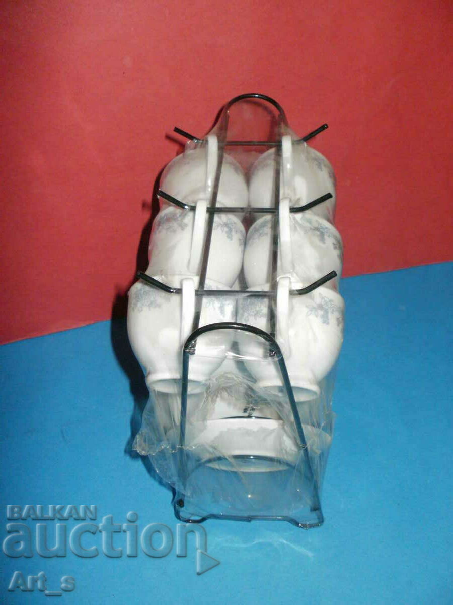 Unused new china coffee set of 6 cups with saucers - 5 Unused new china coffee set of 6 cups with saucers - 5