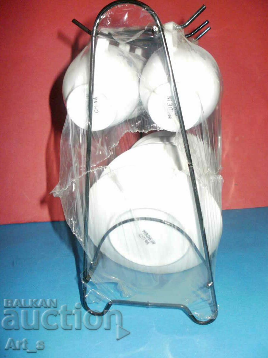 Unused new china coffee set of 6 cups with saucers - 7 Unused new china coffee set of 6 cups with saucers - 7