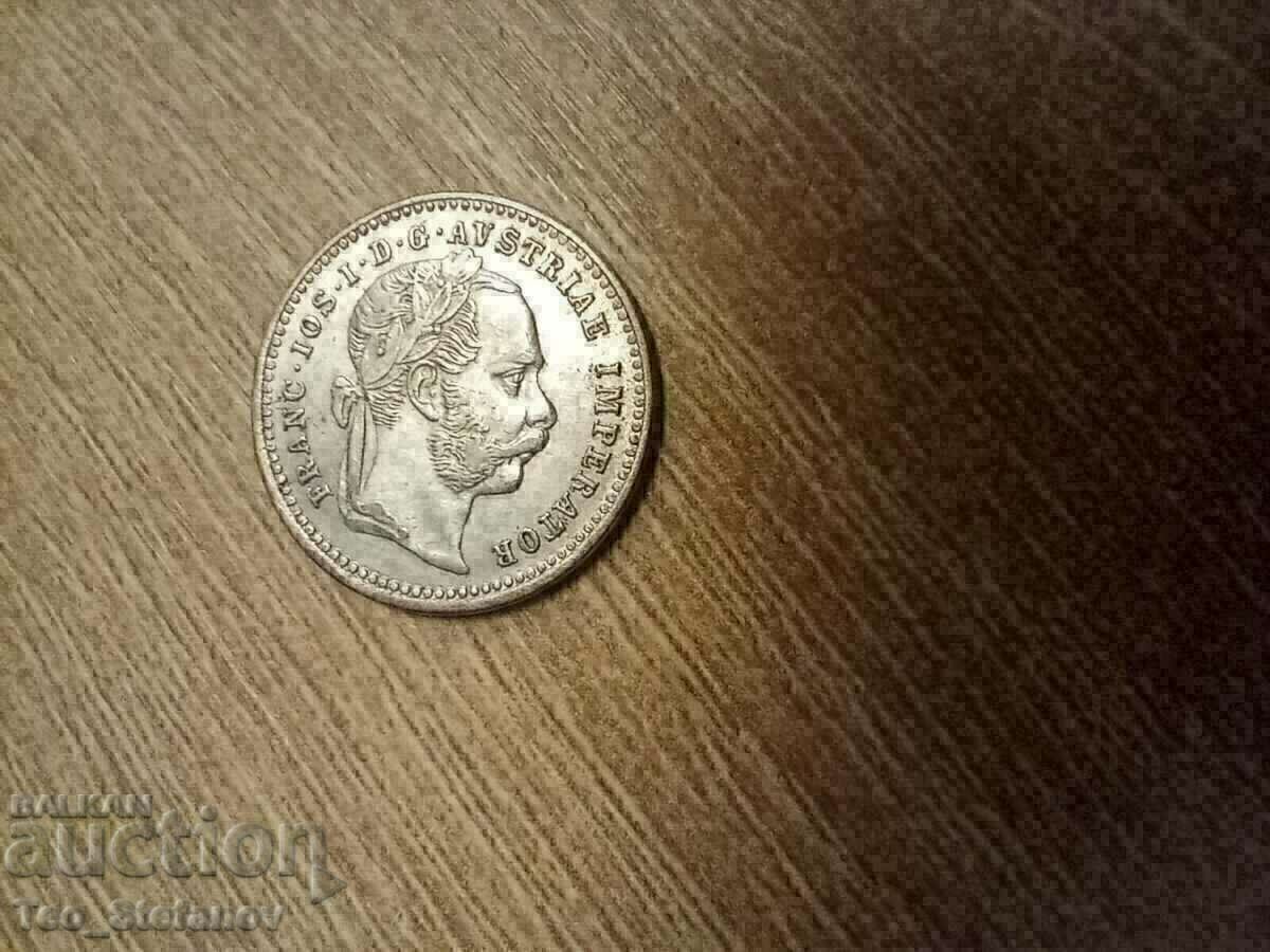 10 Kreuzer 1872 AU/UNC Austria Silver