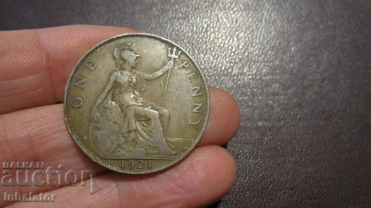 1921 1 penny George 5 ti