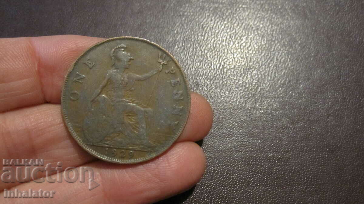 1929 1 penny George 5 th