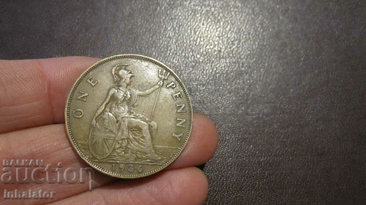 1936 1 penny George al 5-lea