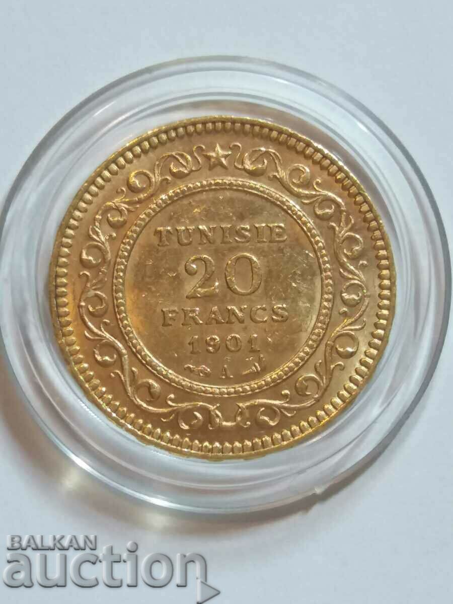 20 franci Tunisia 1901