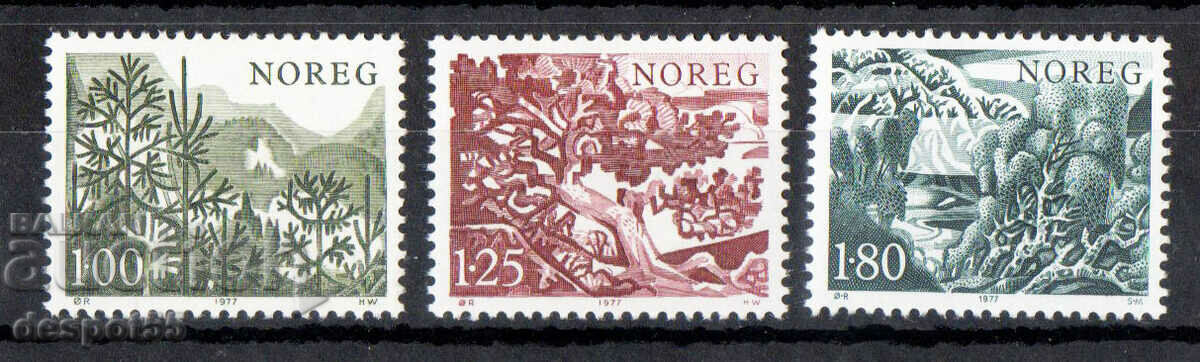 1977. Norvegia. Copaci.