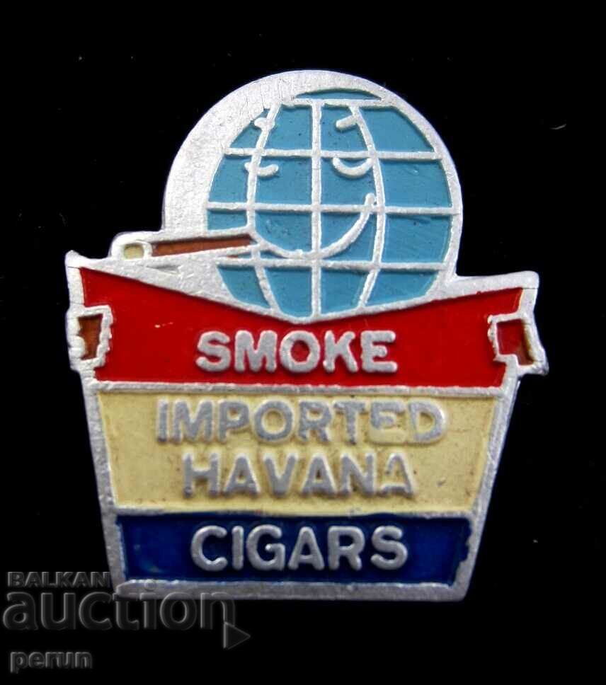 CUBA-CUBAN CIGARETTES-CUBAN CIGARS-ADVERDISING-BADGE