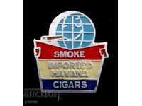 CUBA-CUBAN CIGARETTES-CUBAN CIGARS-ADVERTISING-BADGE