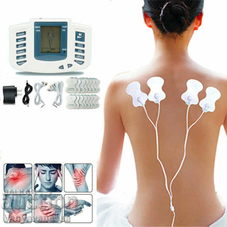 Massage device for electrotherapy of different meridians in the body