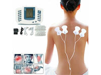 Massage device for electrotherapy of different meridians in the body